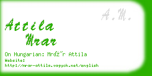 attila mrar business card